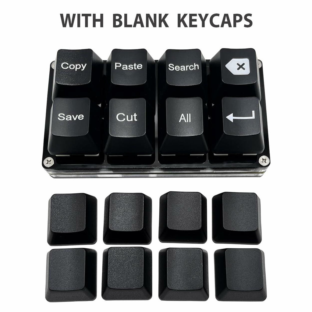 BTXETUEL Copy Paste Search Backspace Save Cut All Enter 8-Key Keyboard