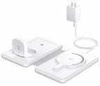 Magnetic Wireless Charger for iPhone: 3 in 1 Travel Charging Station for Apple