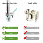 FZONE Mini Aquarium Fixing Clamp, Aluminum Alloy Holder for Rimless Aquariums