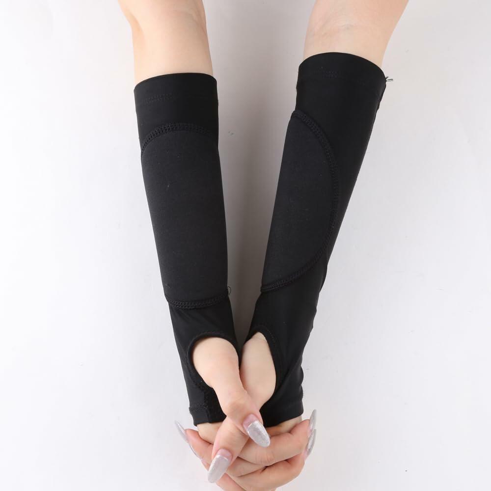 JBM 1 Pair Volleyball Arm Sleeves with Protection Pads and Thumb Hole Padded