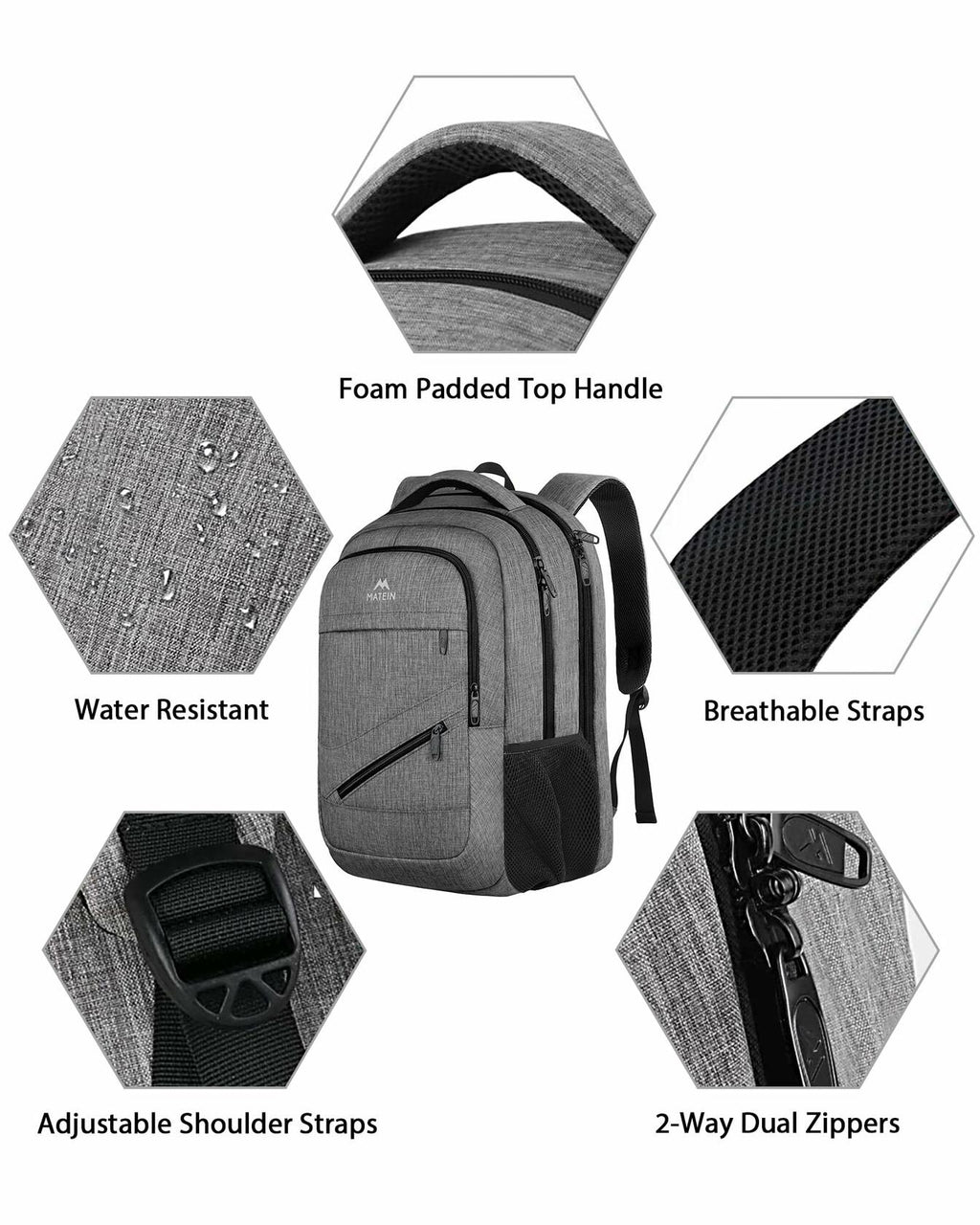 MATEIN Travel Laptop Backpack, 17 Inch Work TSA Approved Carry on Backpack,