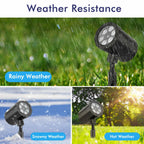 Christmas Projector Lights Outdoor, GUSODOR Dynamic Snowflake Projector IP65