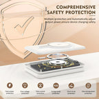 Magnetic Wireless Charger for iPhone: 3 in 1 Travel Charging Station for Apple