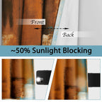 Asuexpect 52x84 Inches Rust Curtains 2 Panels Abstract Curtain Room Darkening