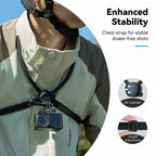 TELESIN Neck Mount SE 2.0 with Air Cushion, Adjustable Chest Strap and Neck