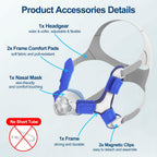 Upgraded Supplies for Airfit N20, Includes Head Strap, Frame, Nasal Cushion(L),