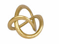 PUHOZN Modern Geometric Round Sculpture Gold Knot Statue Decor Tabletop