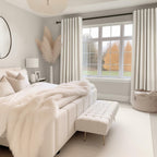 Topfinel Cream Linen Blackout Curtains 84 Inch Long for Bedroom Living Room,