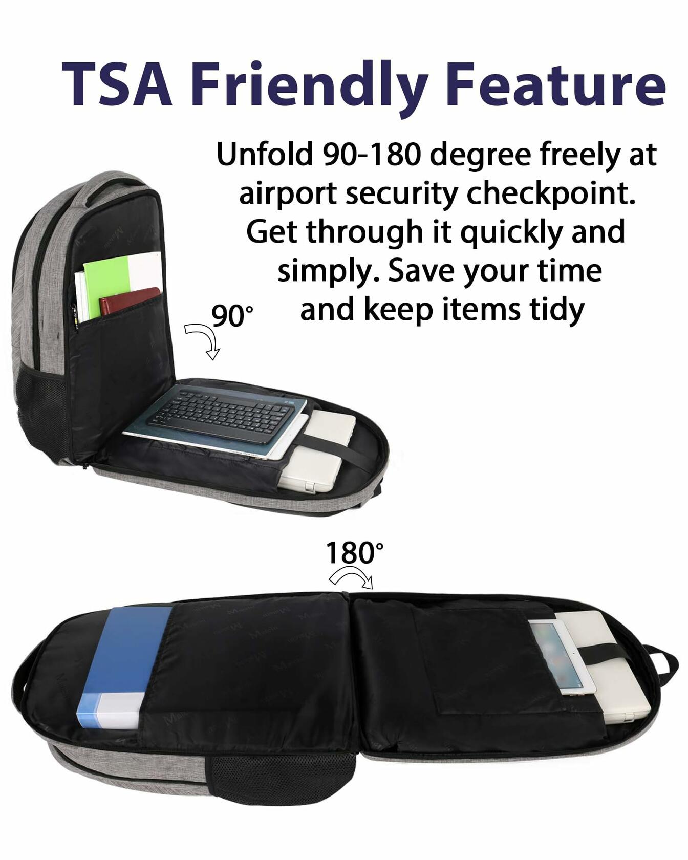 MATEIN Travel Laptop Backpack, 17 Inch Work TSA Approved Carry on Backpack,