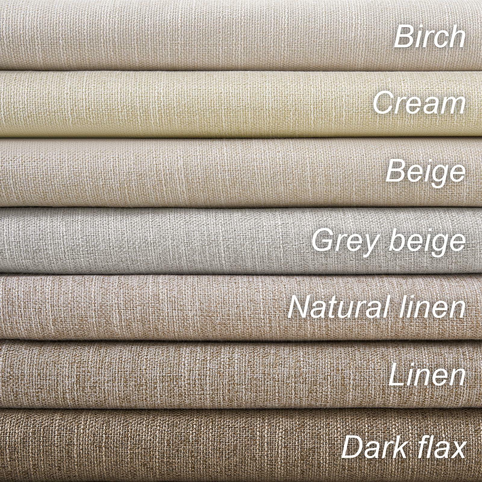 Topfinel Cream Linen Blackout Curtains 84 Inch Long for Bedroom Living Room,