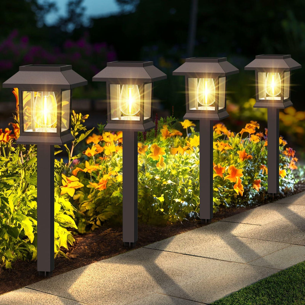 Benany Solar Outdoor Lights, 12 Pack Solar Pathway Lights Waterproof, Landscape