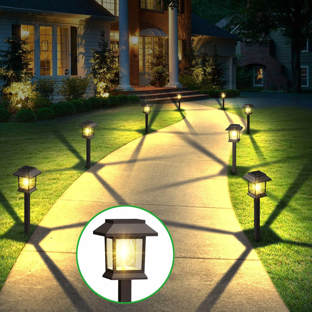 Benany Solar Outdoor Lights, 12 Pack Solar Pathway Lights Waterproof, Landscape