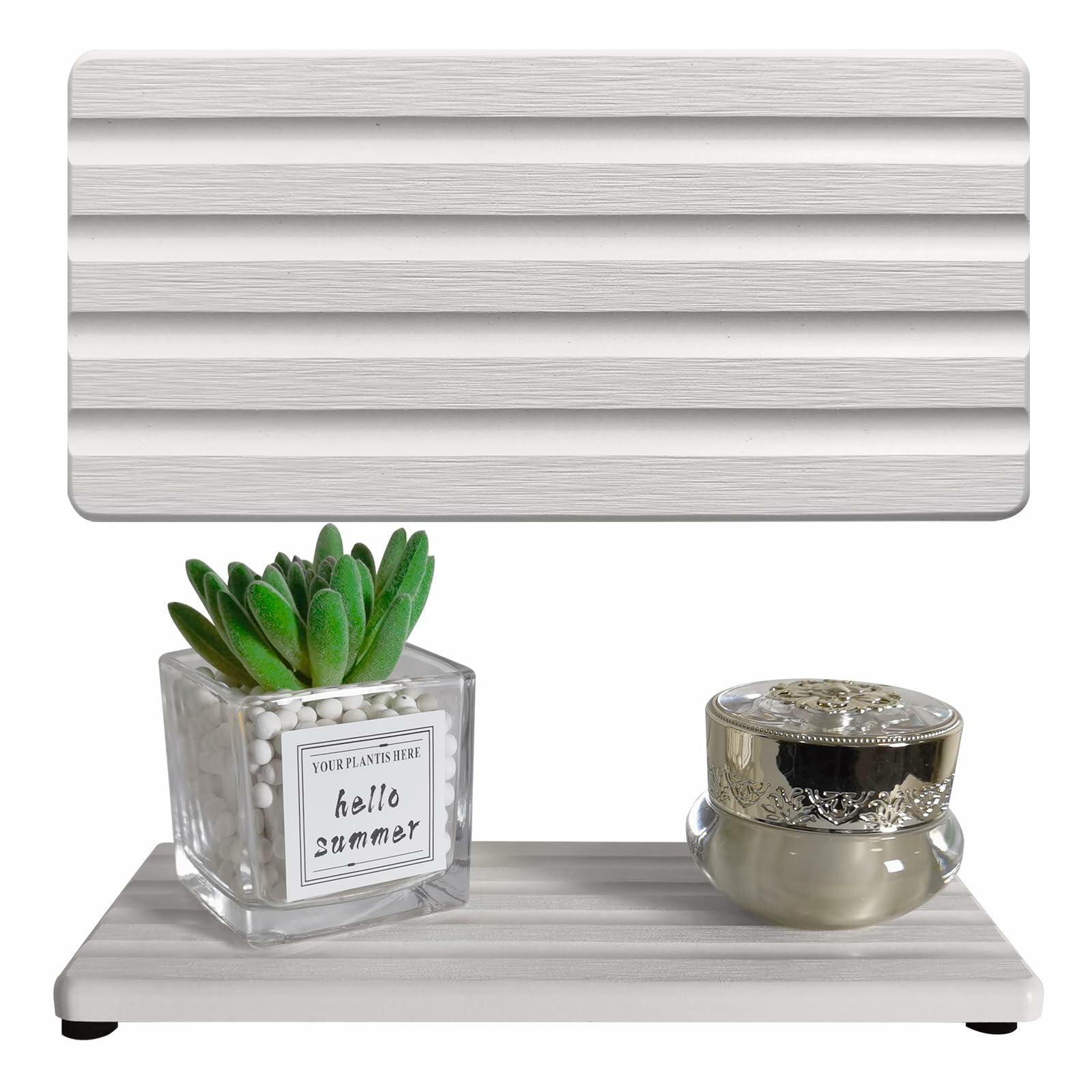 2 PCS Water Absorbing Stone Trays for Bathroom Sink & Kitchen Counter,
