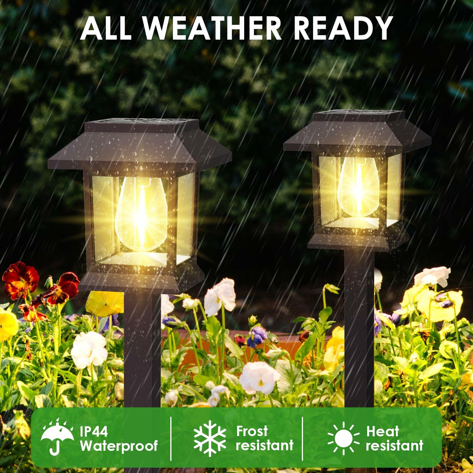 Benany Solar Outdoor Lights, 12 Pack Solar Pathway Lights Waterproof, Landscape