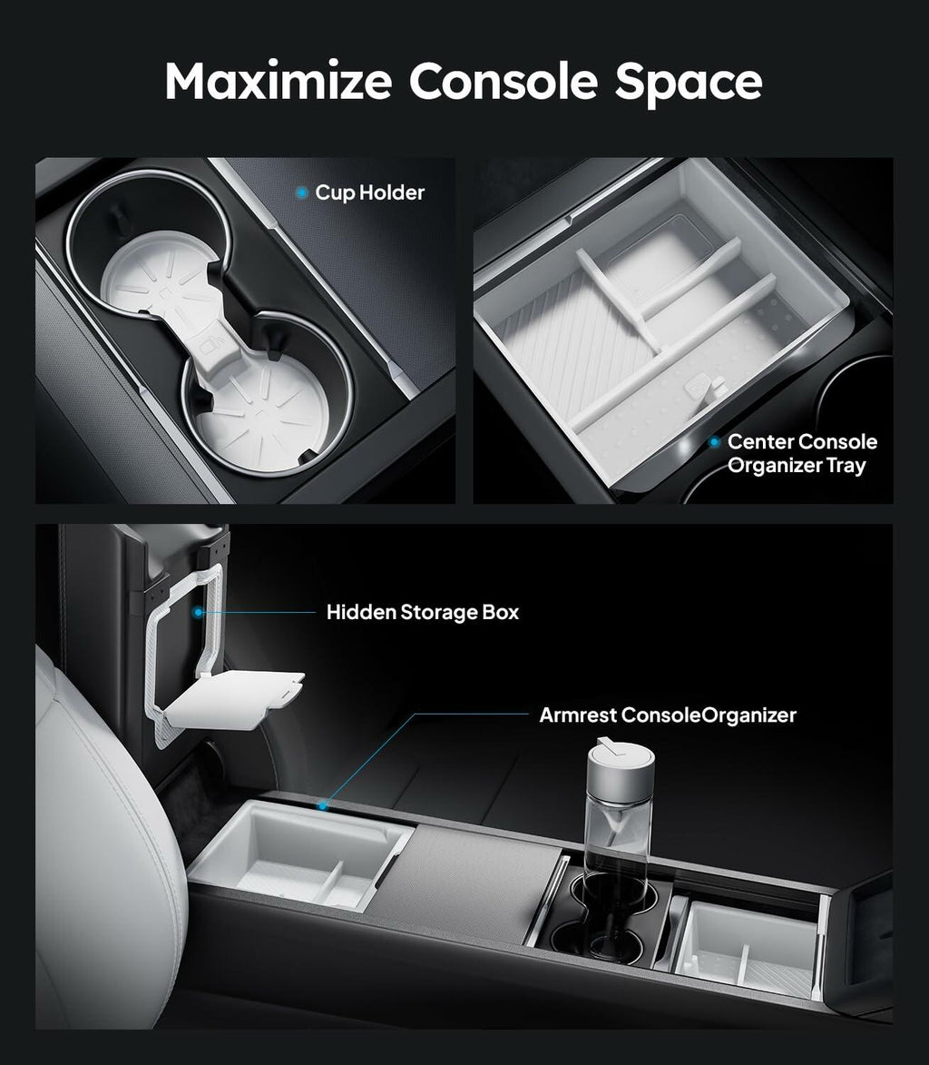 Wigoo Center Console Organizer for Tesla Model Y Juniper (Only Premium &