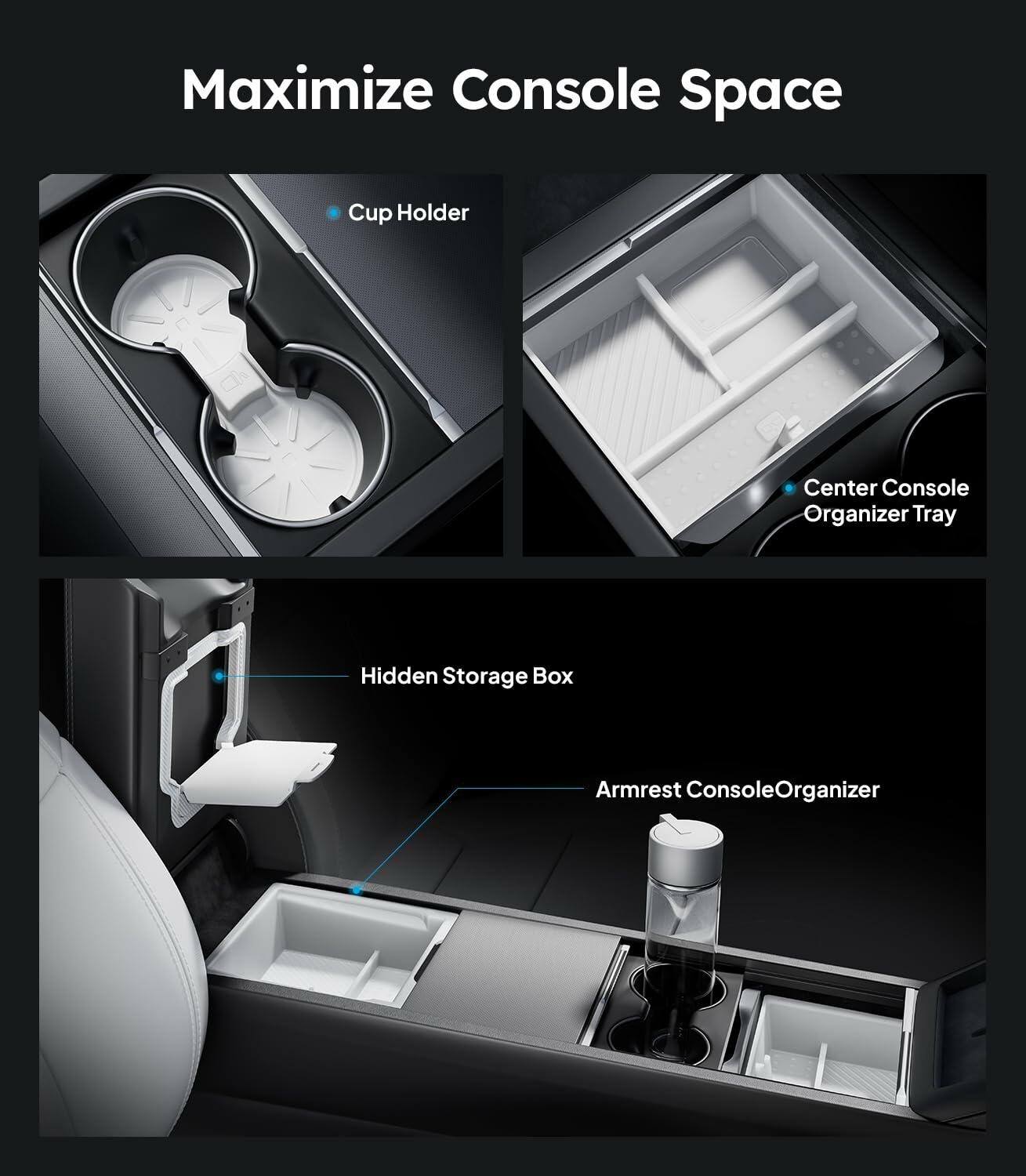 Wigoo Center Console Organizer for Tesla Model Y Juniper (Only Premium &