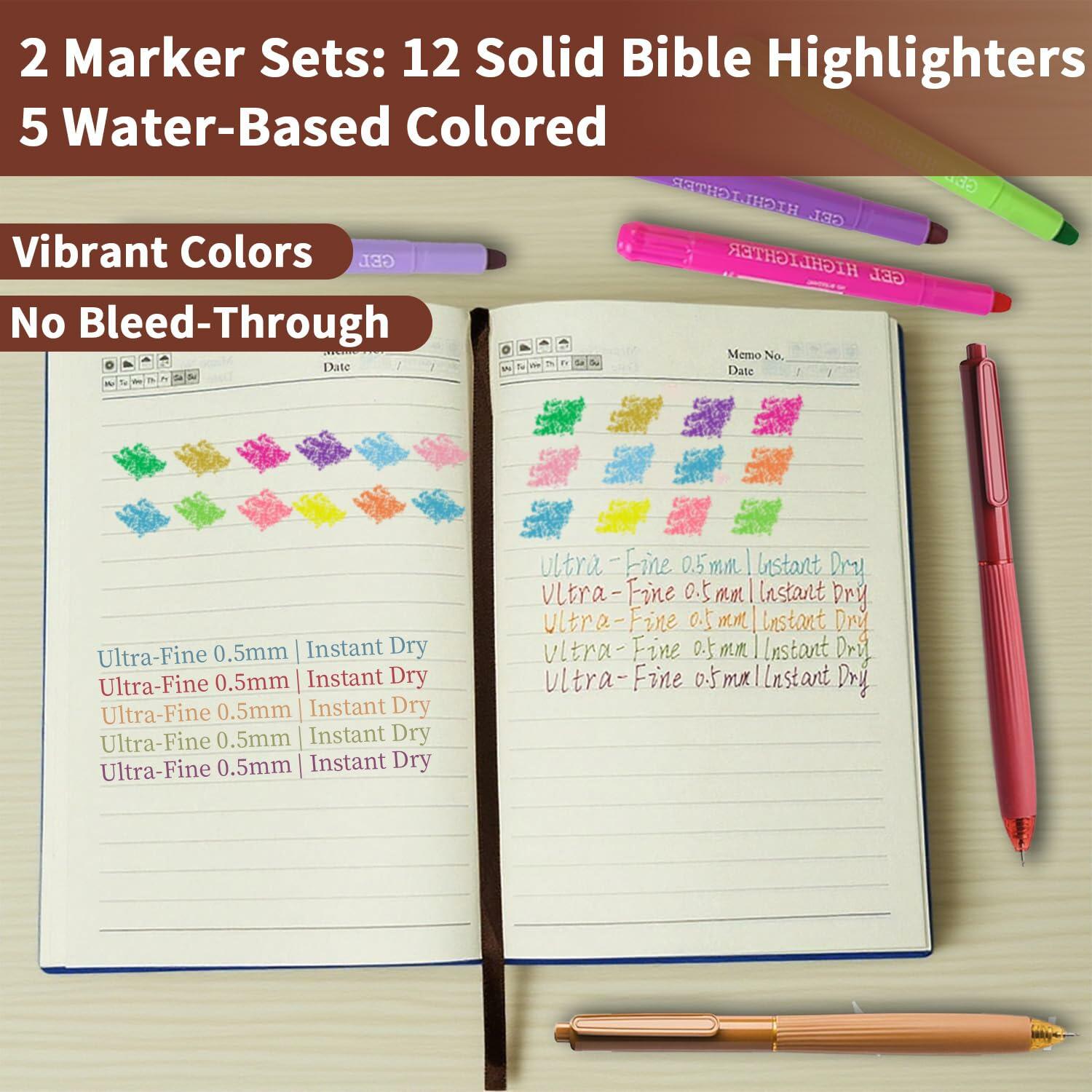 25 PCS Bible Study Supplies Kit, Large Capacity Canvas Tote Bag for Women