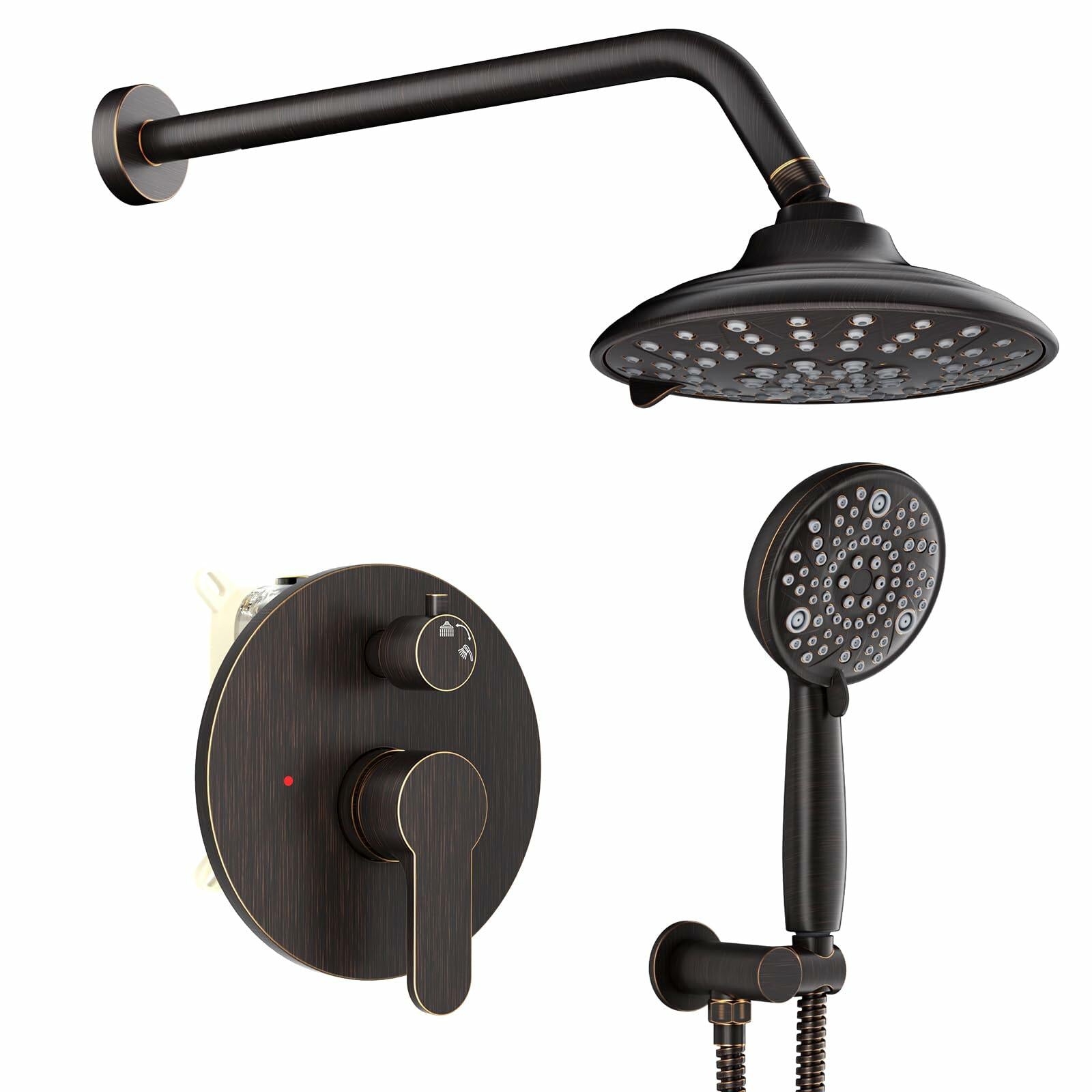 EMBATHER Shower Faucets Sets Complete with 3 Setting High Pressure Shower Head,