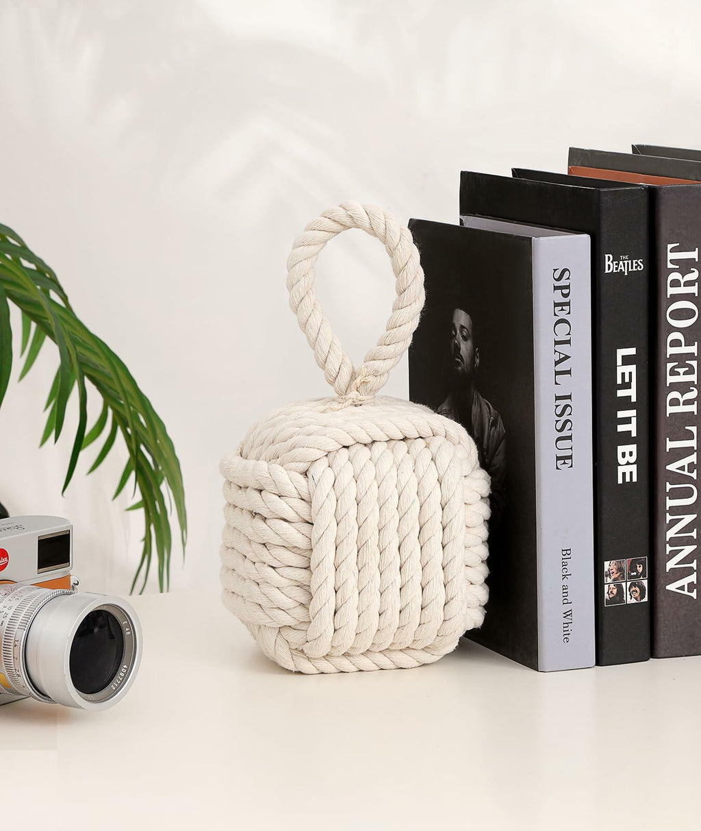 Optish Decorative Door Stoppers for Standard Interior Doors - Cute Rope Knot