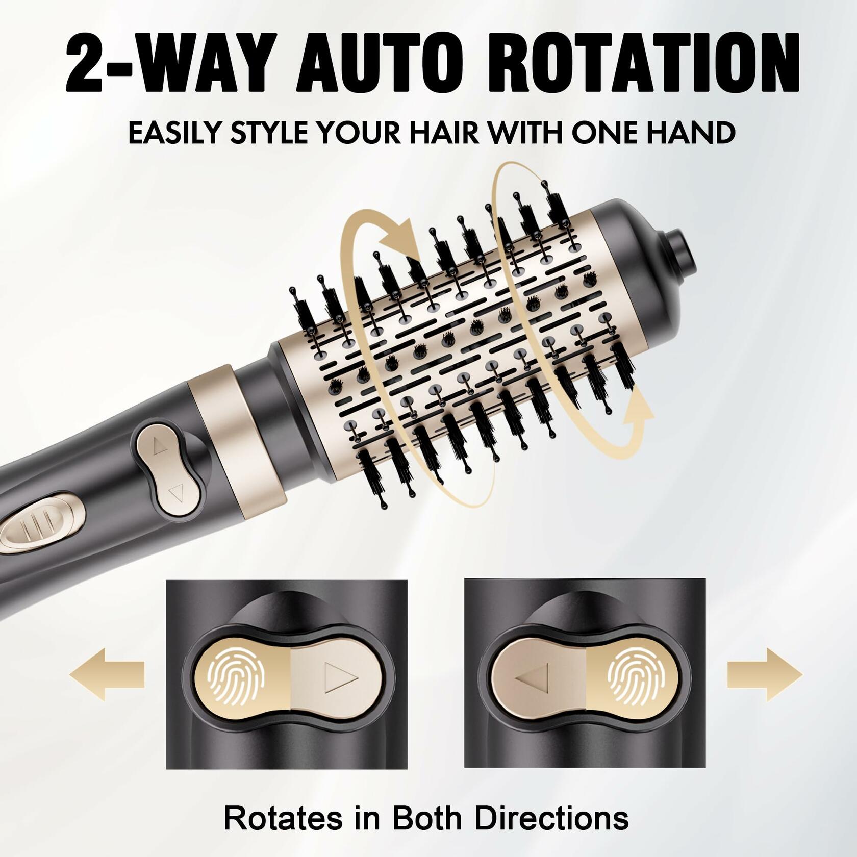 DAILYLIFE Rotating Hair Dryer Brush, Hot Air Brush, Spinning Blow Dryer Brush
