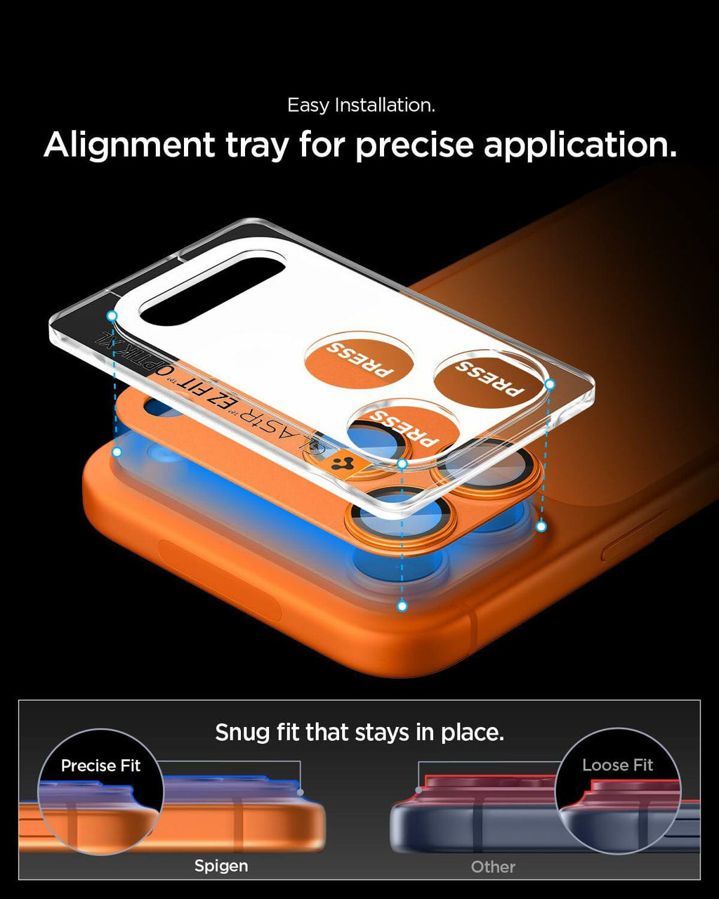 Spigen Camera Lens Screen Protector [GlasTR EZ Fit Optik Pro XL] Designed for