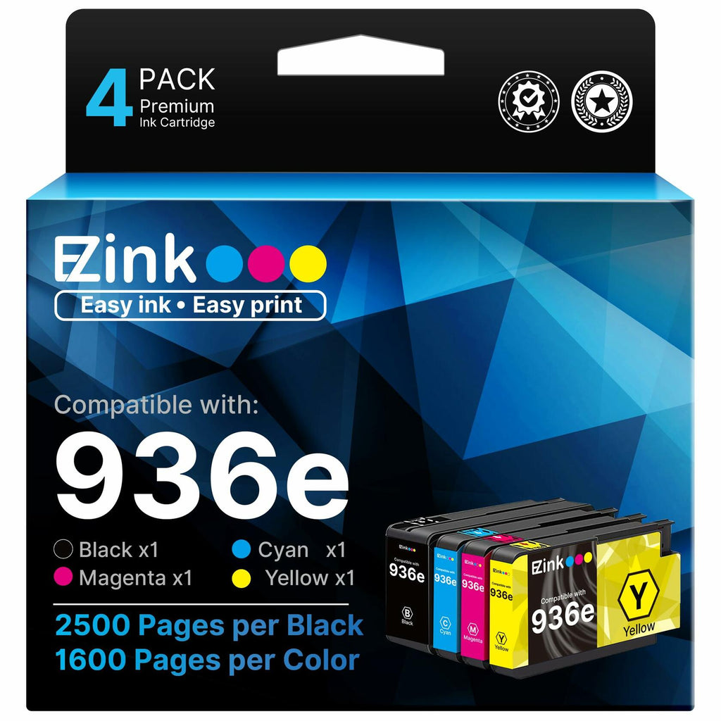 E-Z Ink 936XL 936e 936 Ink Cartridges for HP Printers Replacement for HP 936 Ink