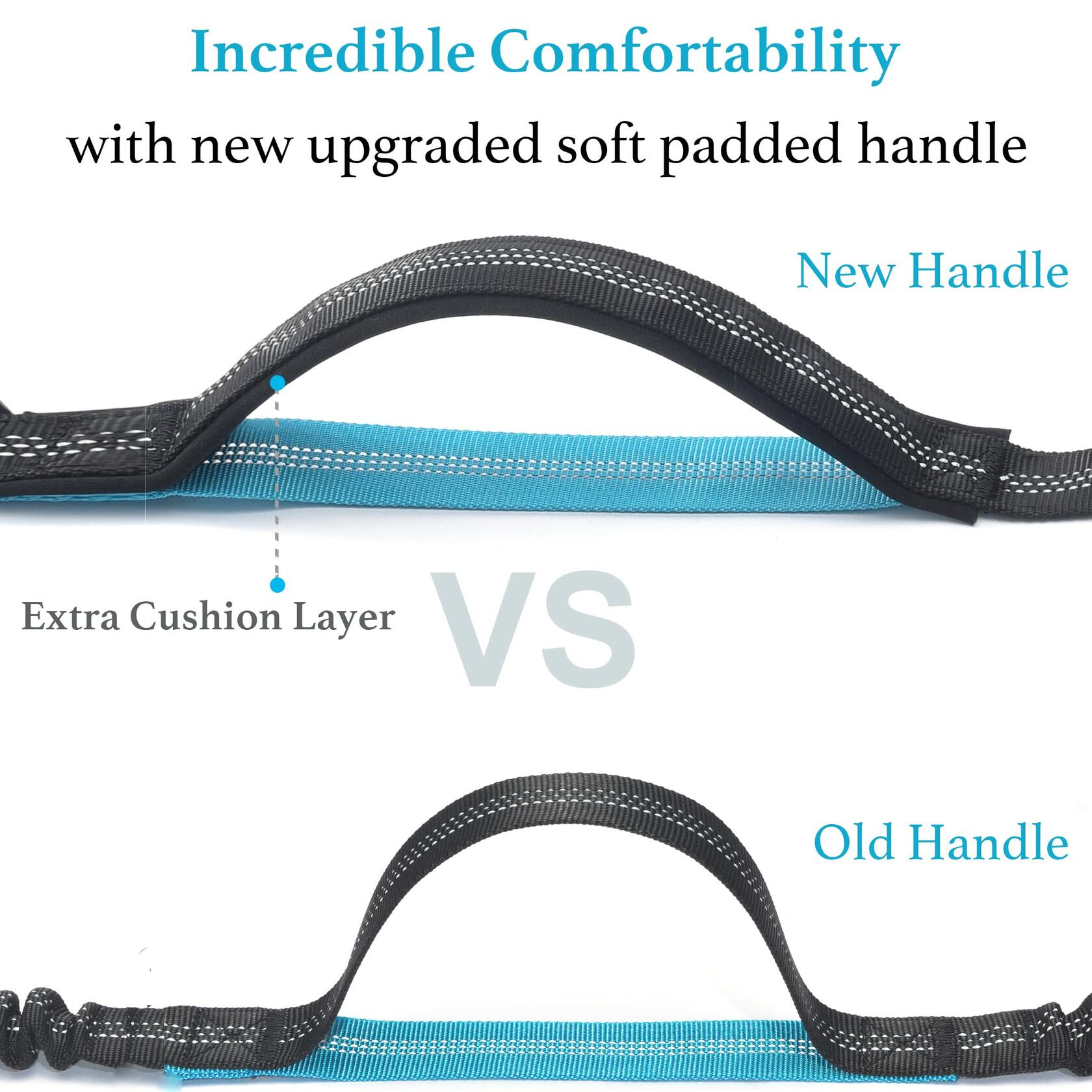 iYoShop Retractable Hands Free Dog Leash - Dual Handle Bungee Waist Leash for