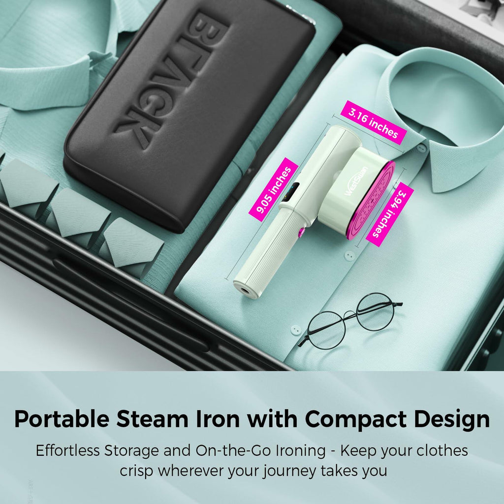 Portable Travel Steamer for Clothes, Fast Wrinkle Remover Garment Steamer for