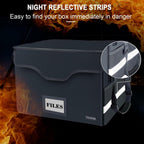 DocSafe Fireproof Document Box with Lock,File Storage Organizer with Zipper
