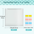 Caydo Scrapbook Paper Storage Organizer with 60 Sticky Index Tabs, 10 Pack