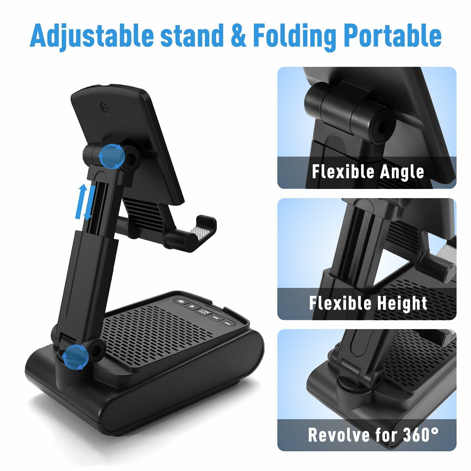 Birthday Gifts for Men Him, Cell Phone Stand with Wireless Bluetooth Speaker and