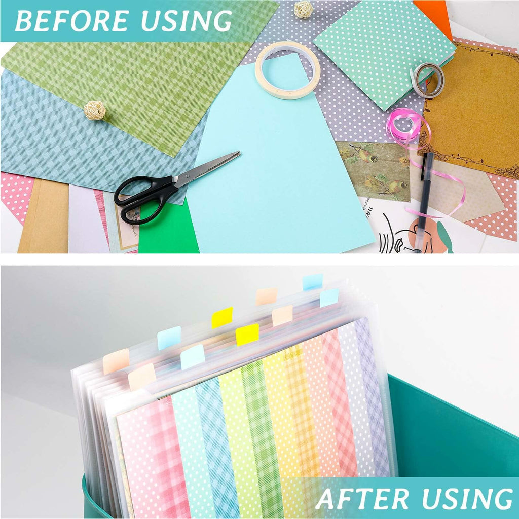 Caydo Scrapbook Paper Storage Organizer with 60 Sticky Index Tabs, 10 Pack