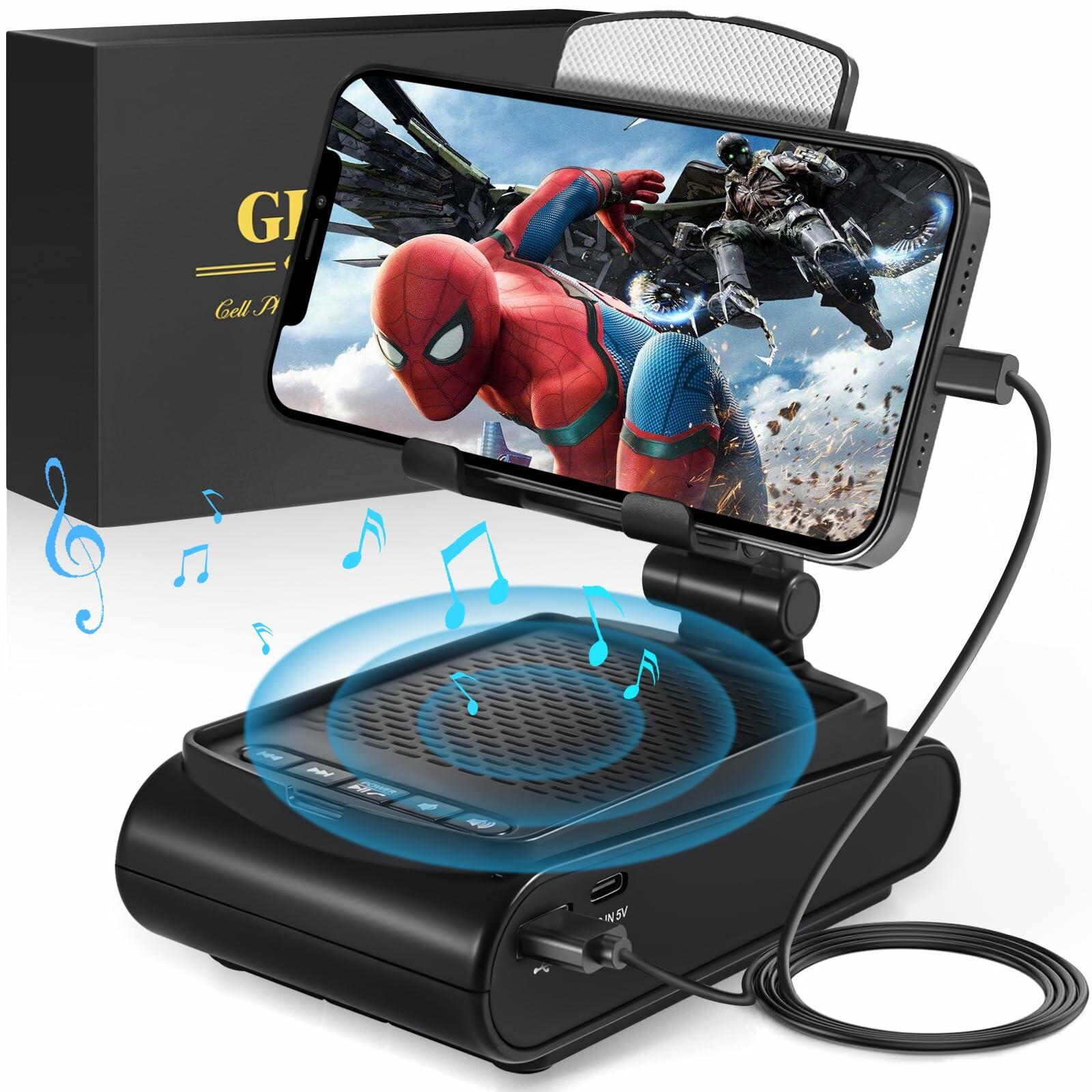 Birthday Gifts for Men Him, Cell Phone Stand with Wireless Bluetooth Speaker and