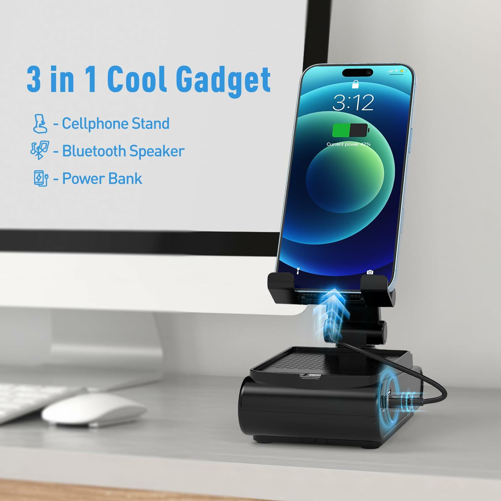 Birthday Gifts for Men Him, Cell Phone Stand with Wireless Bluetooth Speaker and