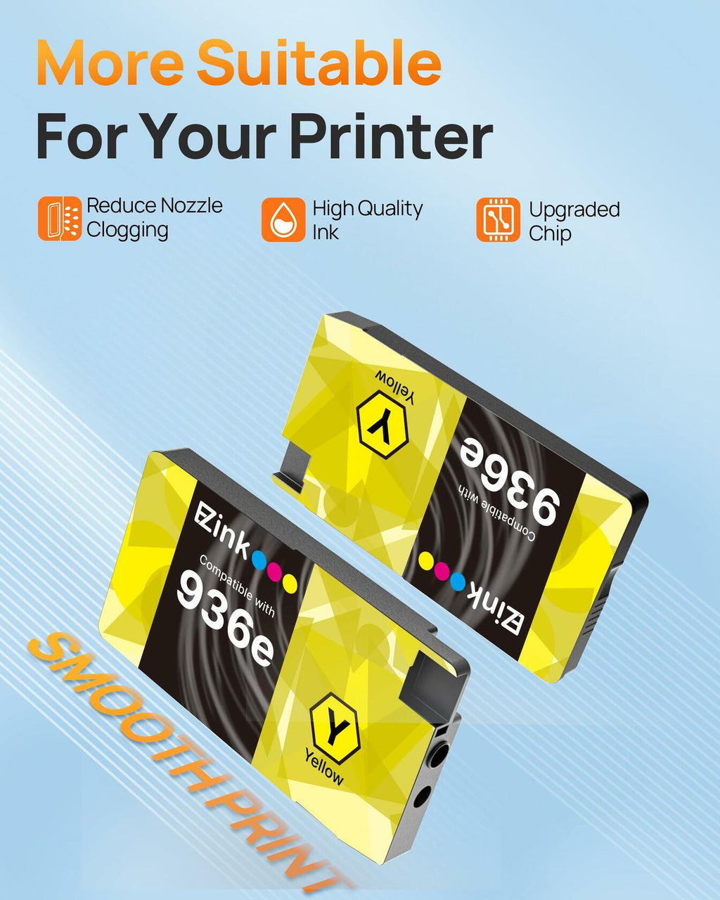 E-Z Ink 936XL 936e 936 Ink Cartridges for HP Printers Replacement for HP 936 Ink