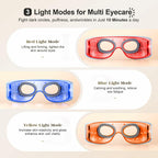 Pedete Red Light Therapy for Eyes, 3 Modes Under-Eye Red Light Eye Mask, Eye