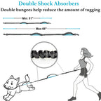 iYoShop Retractable Hands Free Dog Leash - Dual Handle Bungee Waist Leash for