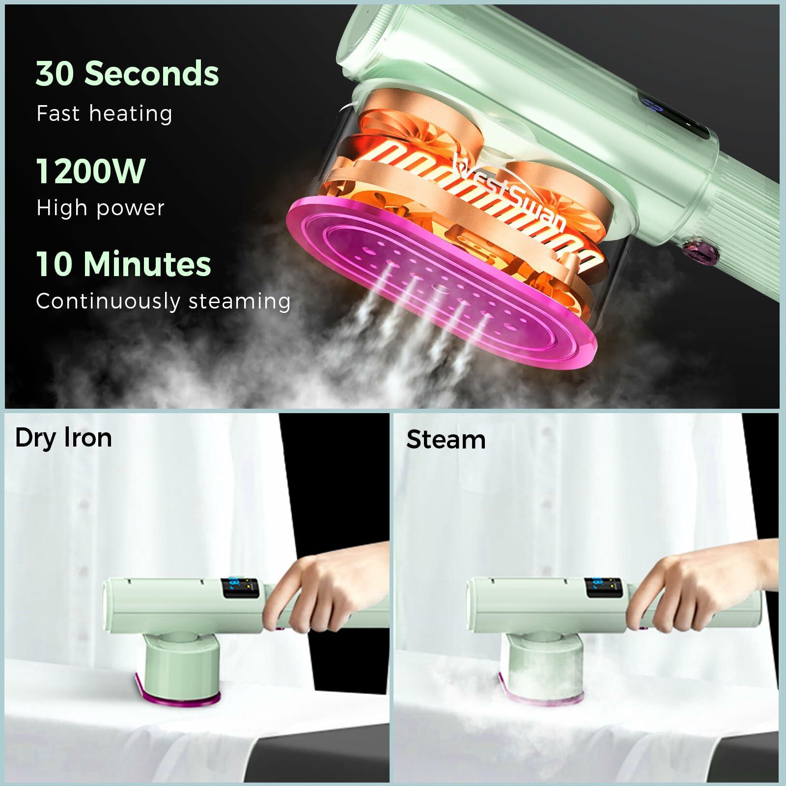 Portable Travel Steamer for Clothes, Fast Wrinkle Remover Garment Steamer for