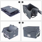 DocSafe Fireproof Document Box with Lock,File Storage Organizer with Zipper