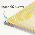 Caydo Scrapbook Paper Storage Organizer with 60 Sticky Index Tabs, 10 Pack