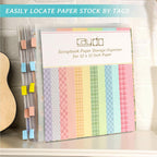 Caydo Scrapbook Paper Storage Organizer with 60 Sticky Index Tabs, 10 Pack