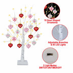 [Timer] Valentines Decor 24 Inch Valentines Decorations Lighted Tree with 18