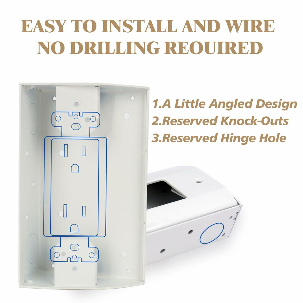Upgraded Corner Mount Power Distribution Box - White Nylon Slim Fit, Replaces