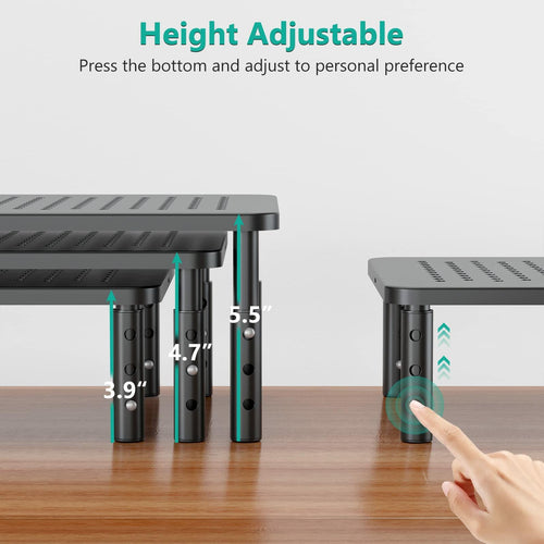 WALI Computer Monitor Stand for Desk, Adjustable Laptop Riser, Desk Monitor