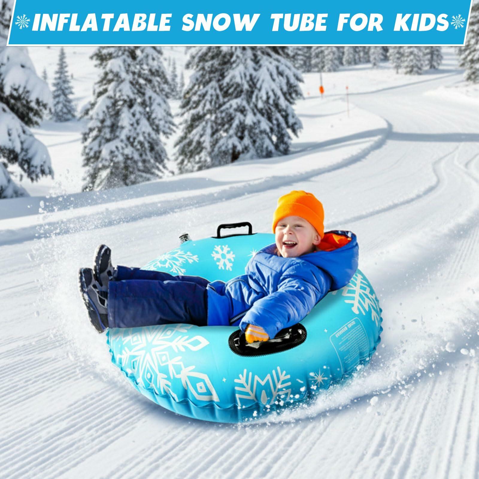 ZMLM Snow Tube for Sledding -2 Pack/3 Pack 36" Inflatable Snow Sled for Kids and