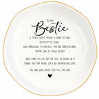 Bestie Gifts for Women Friendship, Jewelry Dish Trinket Tray, Gifts for Friends