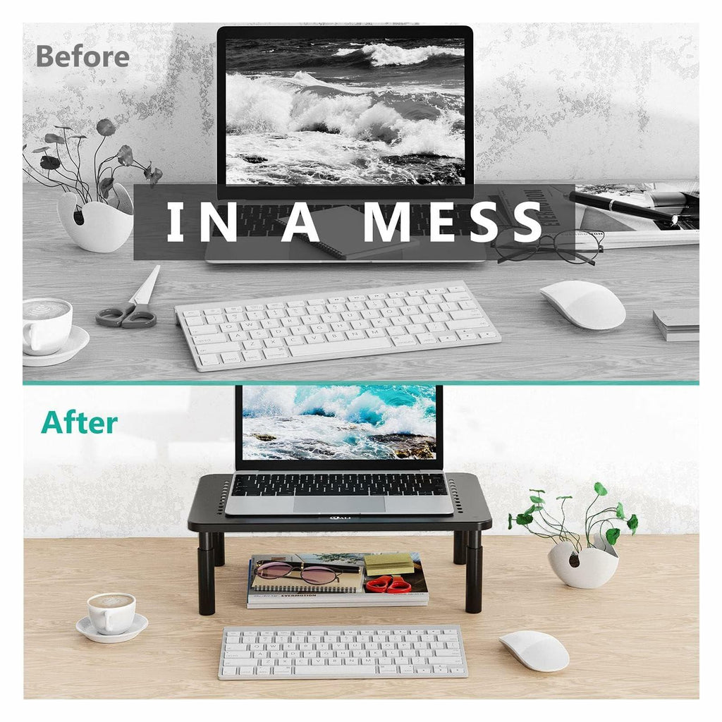 WALI Computer Monitor Stand for Desk, Adjustable Laptop Riser, Desk Monitor