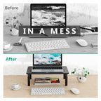 WALI Computer Monitor Stand for Desk, Adjustable Laptop Riser, Desk Monitor
