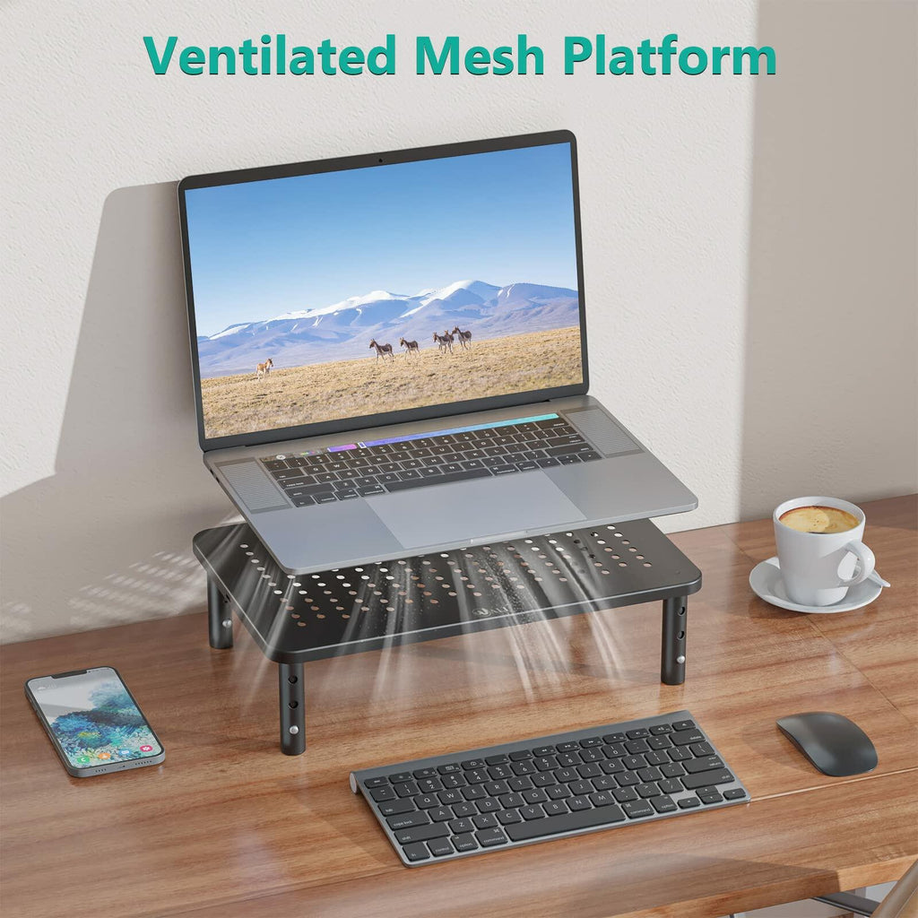 WALI Computer Monitor Stand for Desk, Adjustable Laptop Riser, Desk Monitor