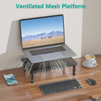 WALI Computer Monitor Stand for Desk, Adjustable Laptop Riser, Desk Monitor
